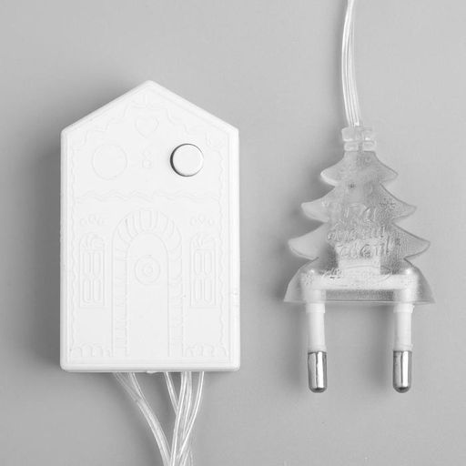 Гирлянда Нить 10 м, IP20, прозрачная нить, 100 LED, 8 режимов, 220 В, свечение белое - Luazon lighting фото 4