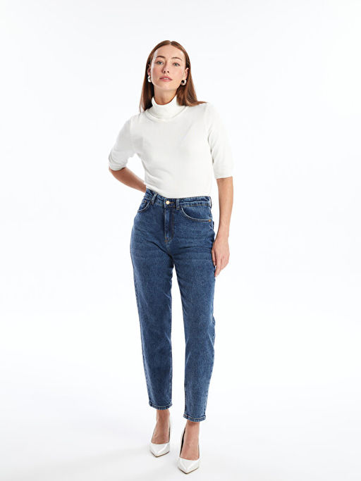 Mom Fit Kad?n Jean Pantolon