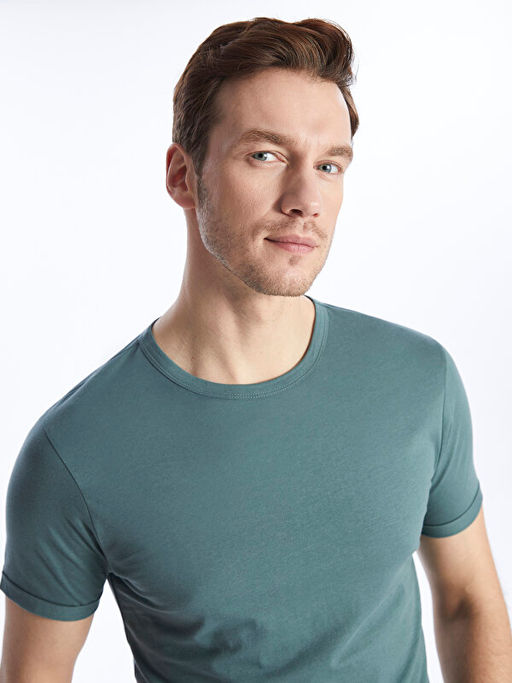 Bisiklet Yaka Penye Erkek Ti??rt