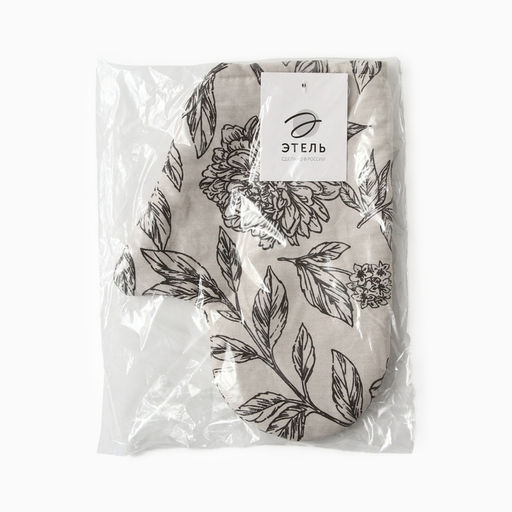 Варежка-прихватка Этель Black flowers, 20?27 см,100% хлопок, саржа 190 г/м?