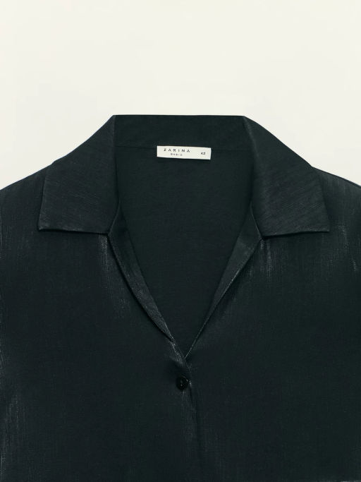 Блузка из вискозы с тонким поясом / Zarina