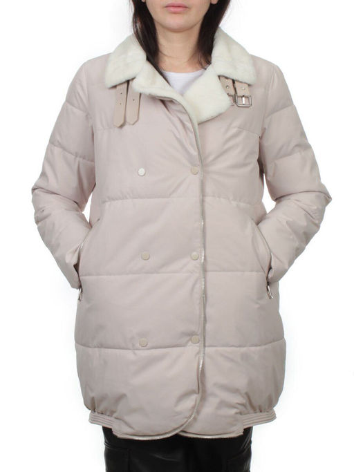 S24-236 BEIGE Куртка демисезонная женская (100 гр. холлофайбер) - Fashion фото 3