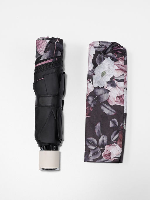 Зонт механический Пышные цветы, эпонж, 4 сложения, 8 спиц, R=48/55 см, d=96 см, МИКС