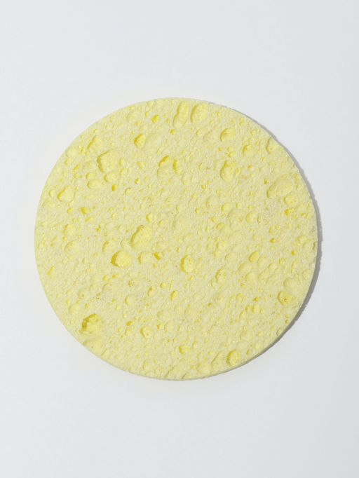 Цена за 2 шт. Спонж для умывания, d=8 см, жёлтый - Queen fair фото 2