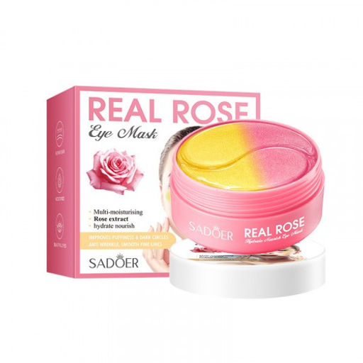 SADOER Гидрогелевые патчи от мимических морщин REAL ROSE с экстрактом розы  фото 2