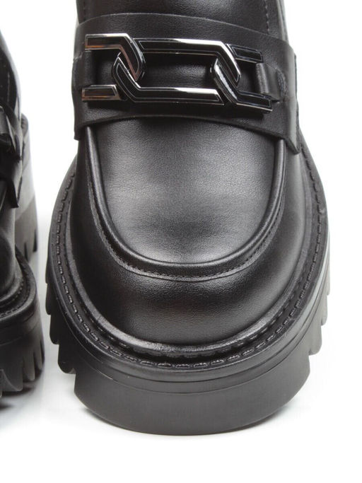 03-C1817-1 BLACK Лоферы женские (натуральная кожа)