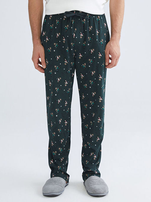 Standart Kal?p Y?lba?? Temal? Erkek Pijama Alt?