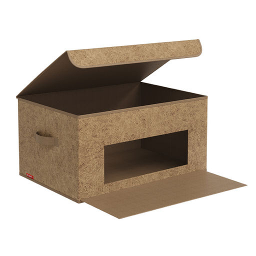 Короб стеллажный с откидной стенкой, с крышкой, 50*35*25 cм, MONET AUTUMN, шт - Valiant фото 9