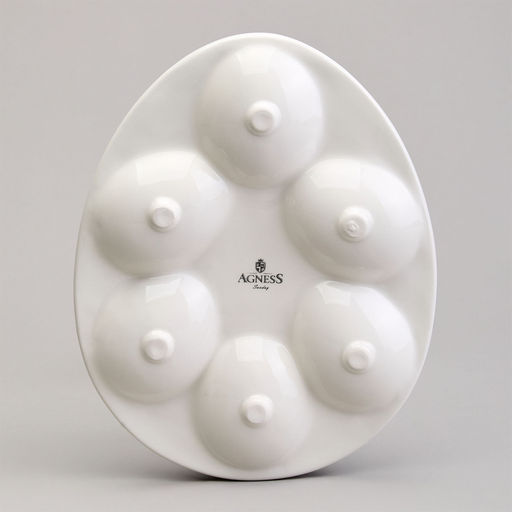 Блюдо для 6 яиц AGNESS SUNDAY 20,5*16*2,5 СМ керамика арт. 358-2314 - Полимербыт фото 2