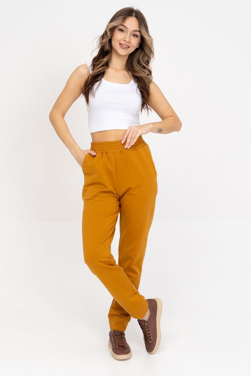 Брюки женские 409L3-32 горчица - Solo mio фото 6