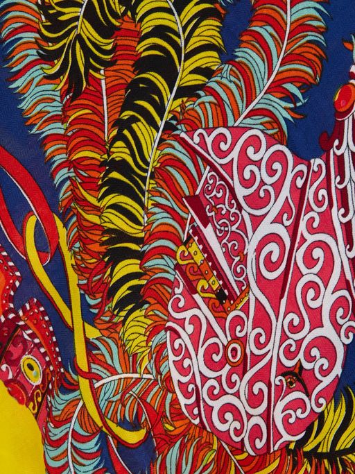 в составе ШЕРСТЬ Большой, яркий платок - Tantino фото 3