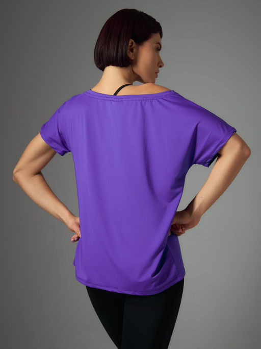 Футболка свободного силуэта удлиненная на одно плечо - NEVERLATE фото 2