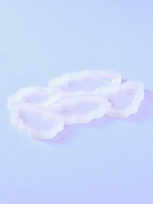 Форма для леденцов «Облачка», силикон, 15×10.5×0.7 см, 5 ячеек, прозрачная