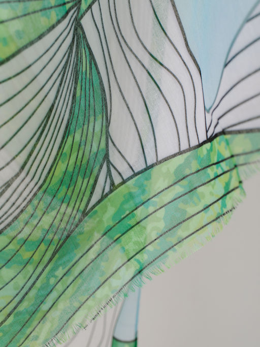 Большой мягкий очень нежный двусторонний палантин в стиле арт-деко - Tantino фото 6