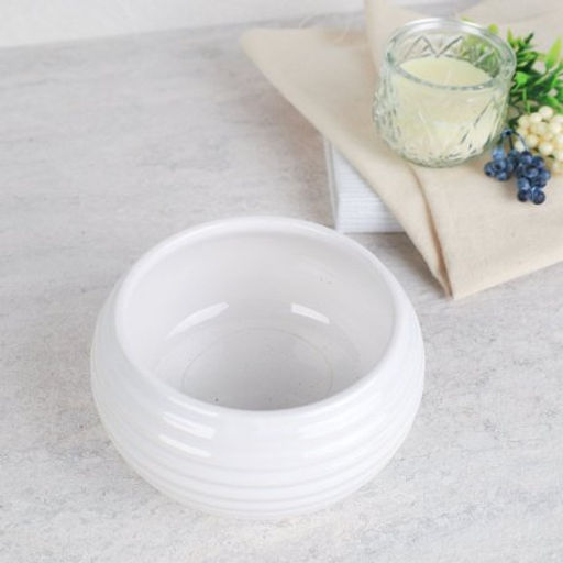 Кашпо 14,5х7 / 8000W /уп 6/48/белое - Галеонтрейд фото 3