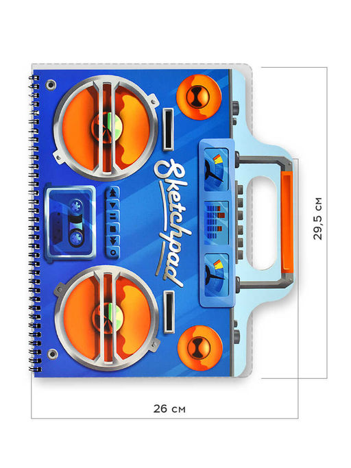 Скетчпад 295х260 мм, 60 л, блок - белый офсет 120 г/м?, арт. 59744 МАГНИТОФОН - Феникс+ фото 7