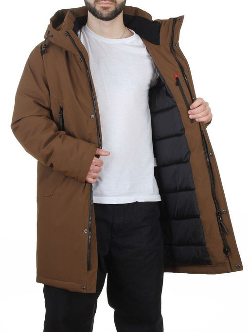D6211 BROWN Куртка мужская зимняя (200 гр. холлофайбер)