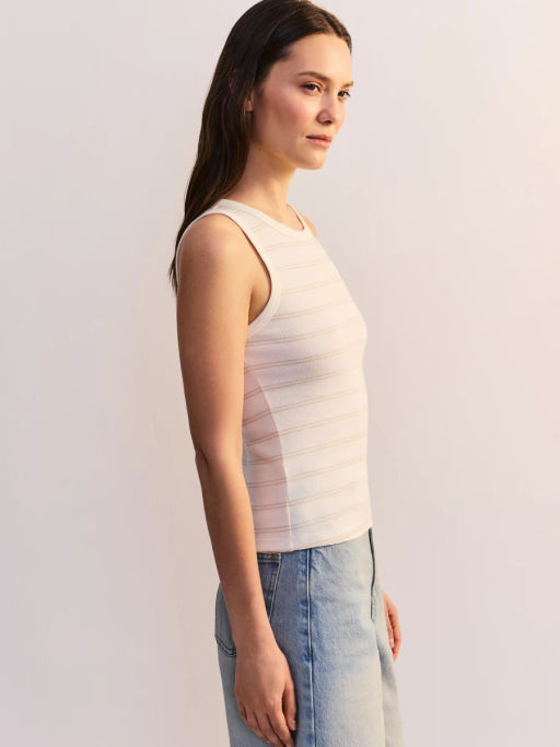 топ из плотного хлопка в рубчик ZR2606013405-236 / Zarina  фото 4