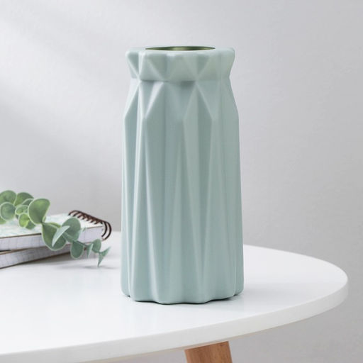 Ваза для цветов, пластик, 8.8×17.8 см, 750 мл, зелёная