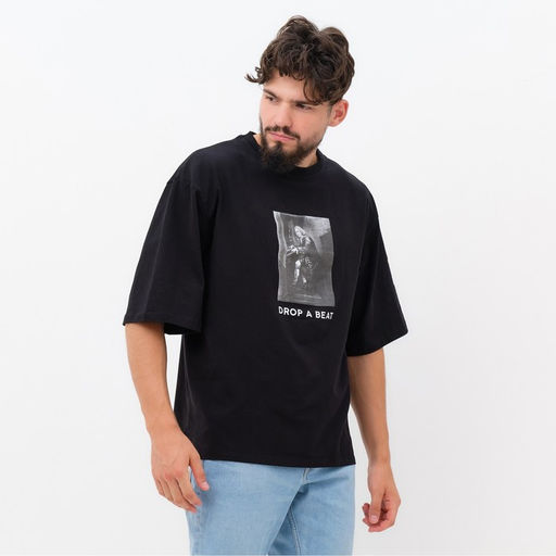 Футболка мужская KAFTAN Drop, черный, р. 50