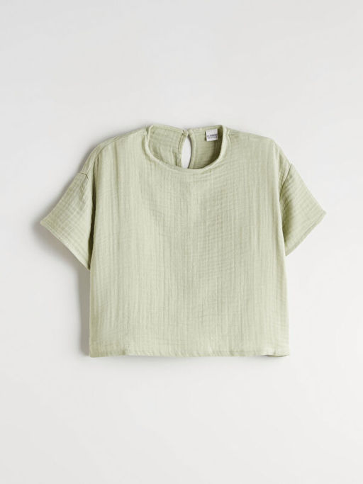 Bisiklet Yaka K?z ?ocuk M?slin Bluz ve ?ort