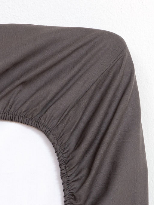 Простыня на резинке Этель 160х200х25, цвет серый, бязь 125г/м2  фото 9