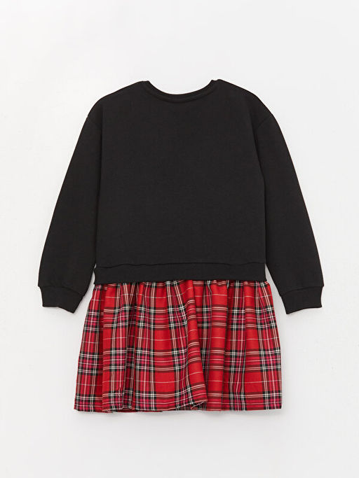 Bisiklet Yaka Bask?l? Uzun Kollu K?z ?ocuk Elbise - Waikiki фото 2