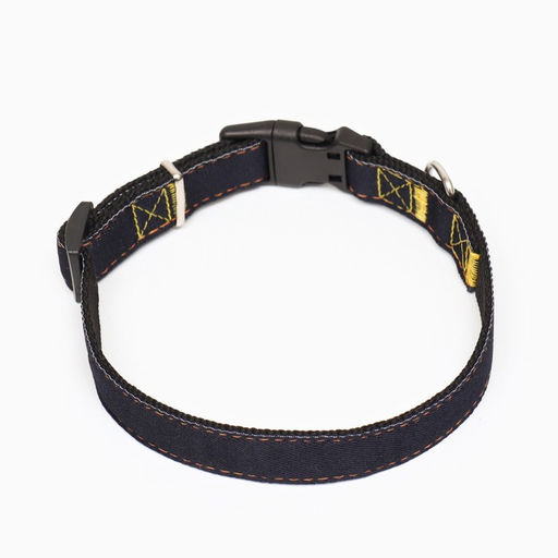 Ошейник Джинс, чёрный подклад, ширина 2 см - Пижон фото 2