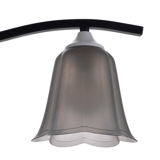 Цена за 2 шт. Плафон универсальный "Цветок"  Е14/Е27 дымчатый 14х14х13см