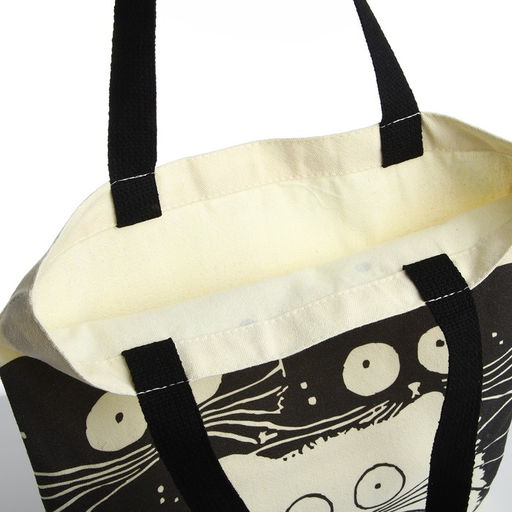 Сумка шопер без застёжки, из текстиля, цвет бежевый - Simaland фото 3