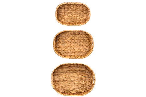 Набор 3 плетеных корзин 36,5*27*14 см, 34*22,5*12 см, 29,5*19,5*10,5 см, водный гиацинт - Elan gallery фото 10