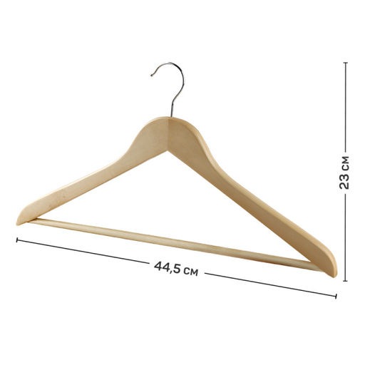 Набор вешалок дерев., 6 шт., прямых, с переклад., 44.5*23*1.2 см, цвет сиреневый, LAV, шт - Valiant фото 24