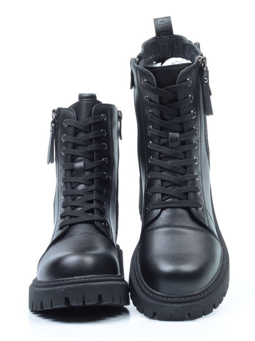 01-5275-1 BLACK Ботинки демисезонные женские (натуральная и искусственная кожа, байка) - Фабричный китай фото 14