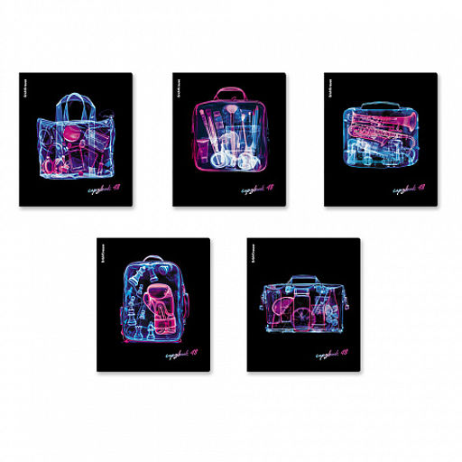 Цена за 5 шт. Тетрадь общая ученическая ErichKrause Detection, 48 листов, клетка, металлизированный голографический картон_MIX-PACK  фото 2