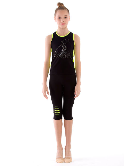 7051 Топ-майка из хлопка Гимнастка со вставками из сетки - Chersa фото 5