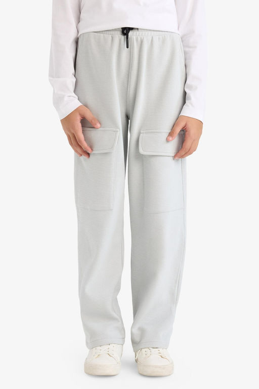 %100 Pamuk Loose Fit Beli Lastikli E_ofman Alt_ Erkek _ocuk - Defacto фото 3