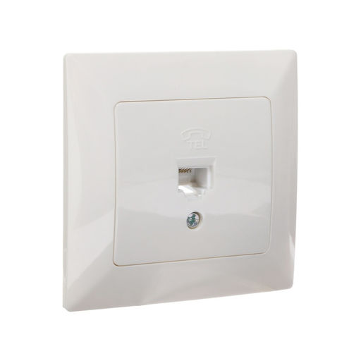 Розетка телефонная Luazon Lighting «Антей», скрытая, IP20, одноместная, белая