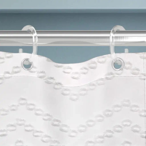 VAL NC-2-SC-1818 Штора для ванной комнаты, полиэстер, 180*180 см, фактурн., белый, BOTANIC FACTURE, шт