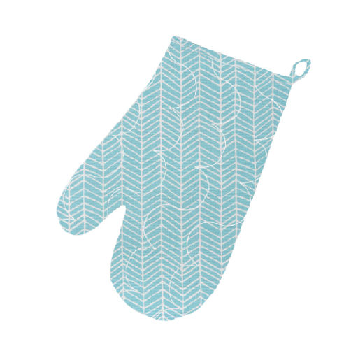 Прихватка Рукавичка 30х17 Радушная хозяйка, рогожка, 100 % хлопок, Горошек желтый - Традиция фото 2