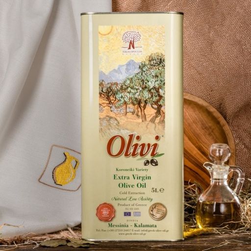 Фермерское оливковое масло Olivi, Греция, жест.банка, 5л  фото 2