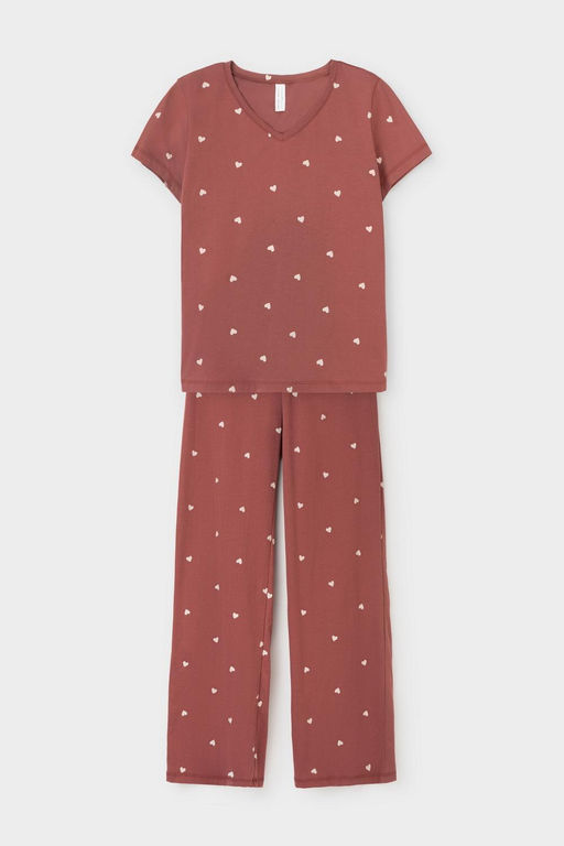 Е 20058/24/шоколадный десерт,сердечки пижама жен