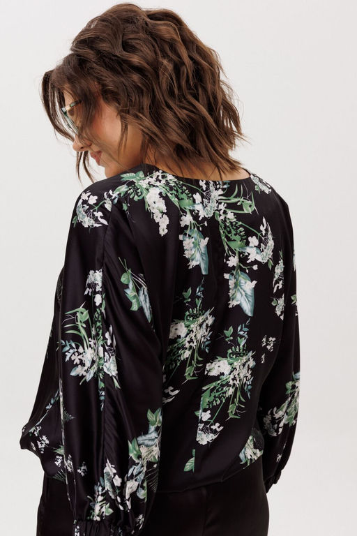 Блуза ANELLI 1662 цветы ночного сада  фото 3