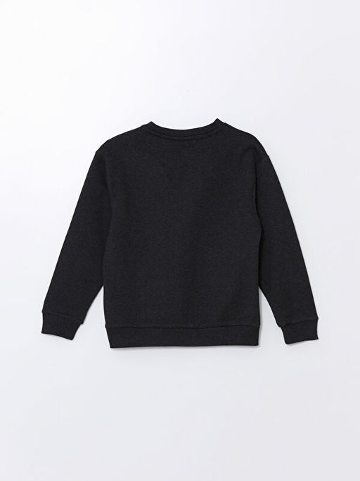 Bisiklet Yaka Bask?l? Uzun Kollu Erkek ?ocuk Sweatshirt - Waikiki фото 3