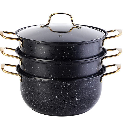 31248 Мантоварка 28см 3-х ярусная МВ(х6) - Mayer&boch фото 3