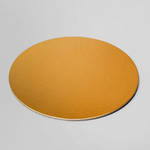 Цена за 10 шт. Подложка для торта, золото, 20 см, 2.5 мм