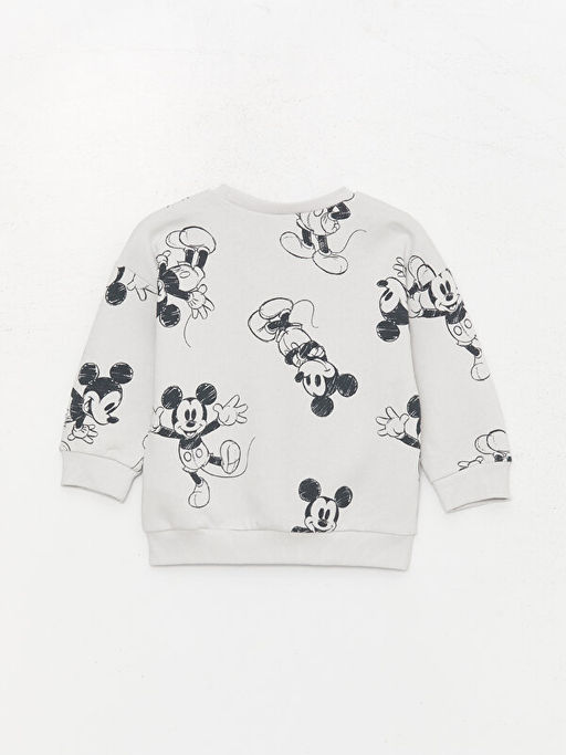 Bisiklet Yaka Uzun Kollu Mickey Mouse Bask?l? Erkek Bebek Sweatshirt - Waikiki фото 2