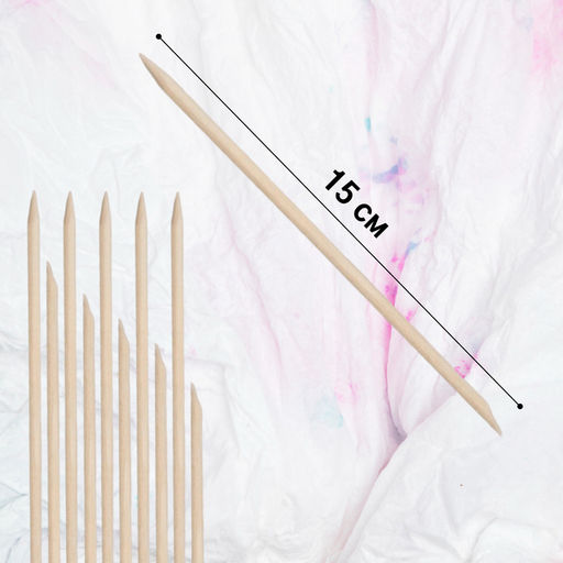 Цена за 2 шт. Апельсиновые палочки для маникюра, 15 см, 100 шт.