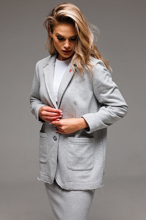 Костюм GO F7065/50-04.170-176 серый меланж