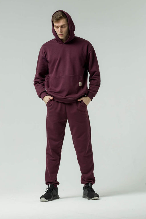 265ПМ Костюм мужской на молнии, марсала (3хнитка петля) - Knitka wear фото 11