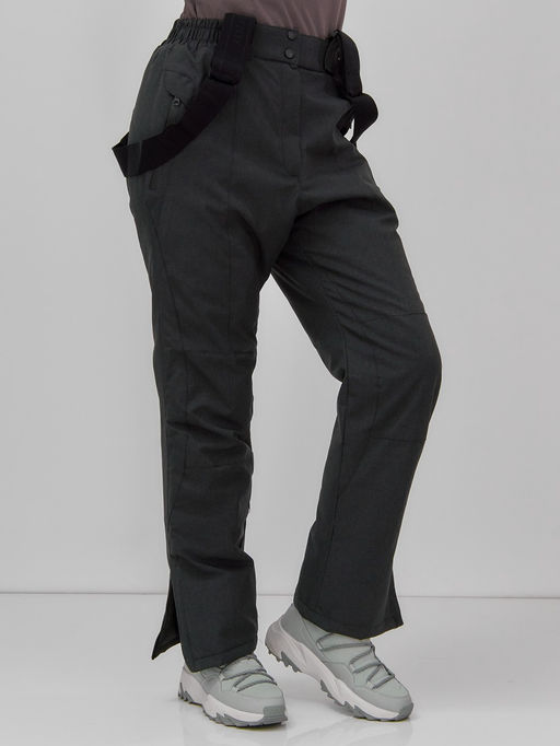 Брюки горнолыжные женские утепленные черного цвета 2111Ch